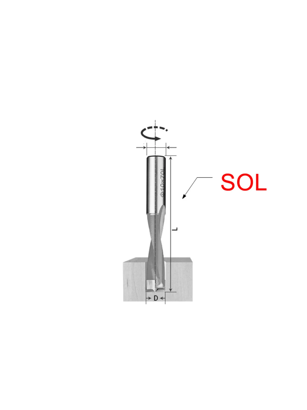 CNC Makine Delici Uç Sol 7 mm