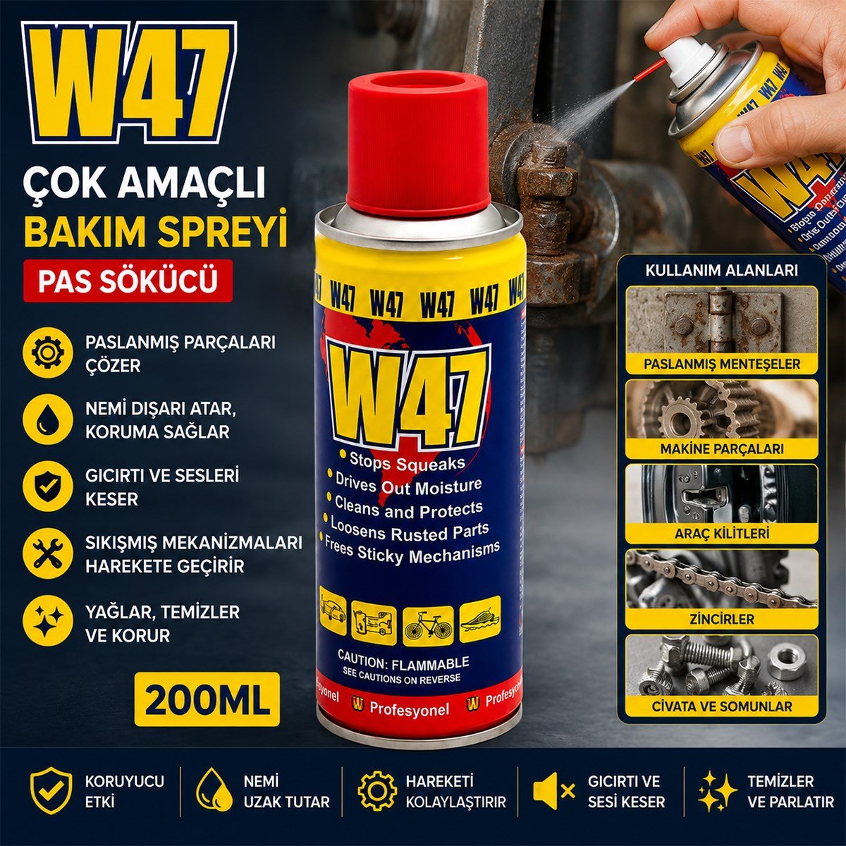 Çok Amaçlı Bakım Spreyi - Pas Sökücü