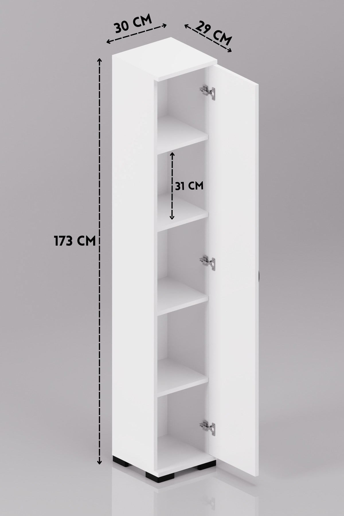 Çok Amaçlı Kiler Dolabı Beyaz 30 cm