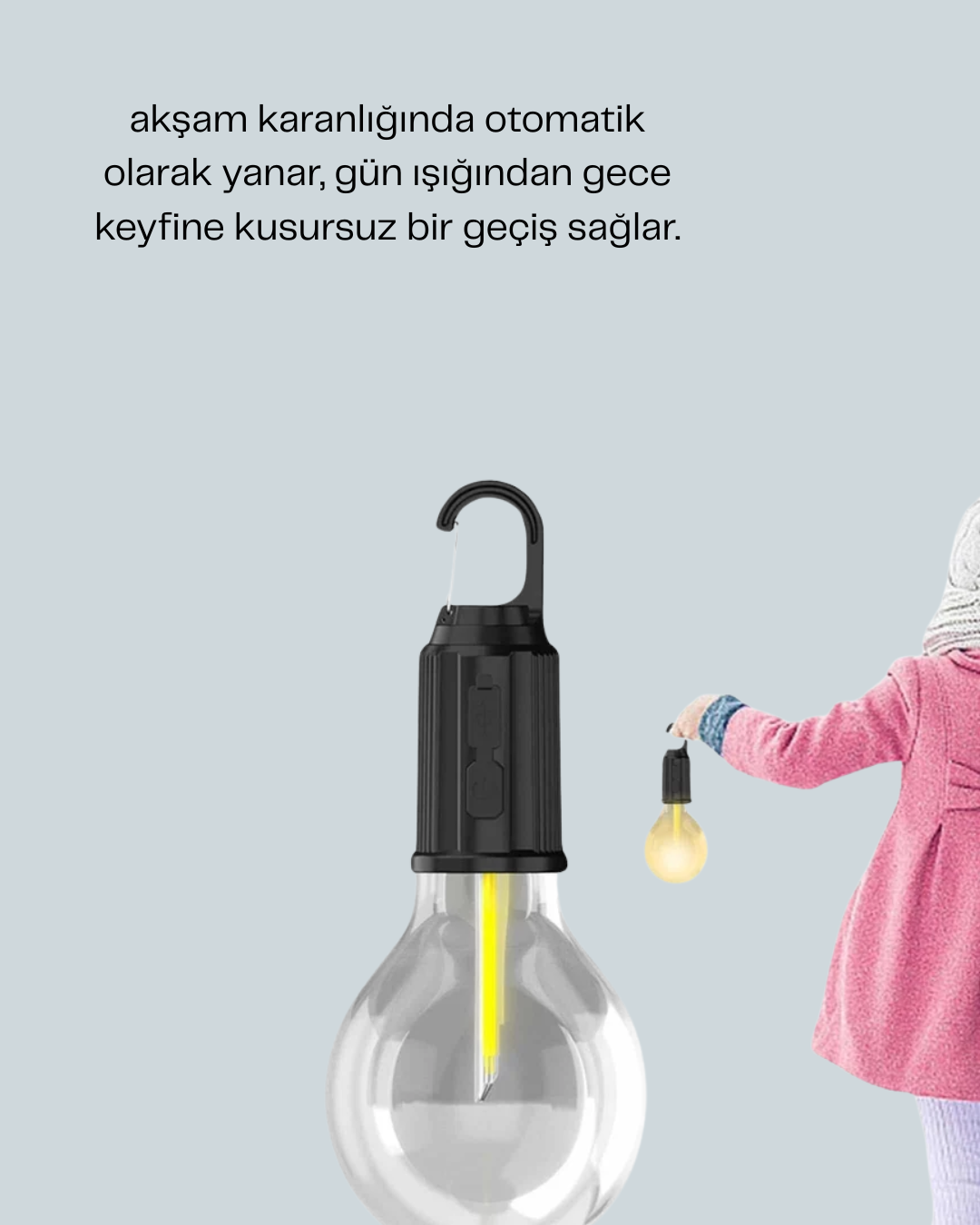 Çok Yönlü Asma Kancalı Kamp Işığı