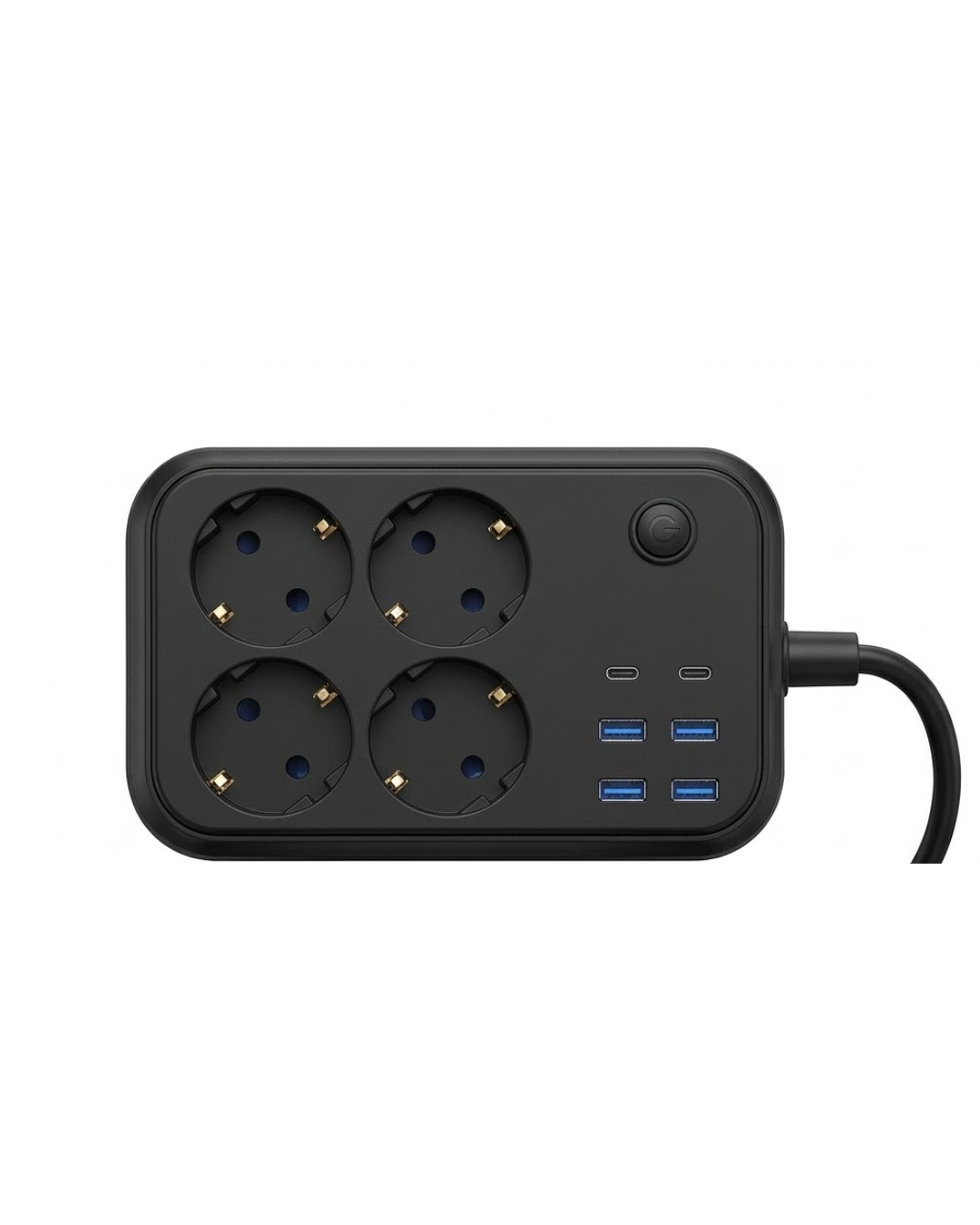 Çoklu Priz ve USB Şarj Ünitesi 4 Soket 2 Type C Güvenli Enerji Yönetimi