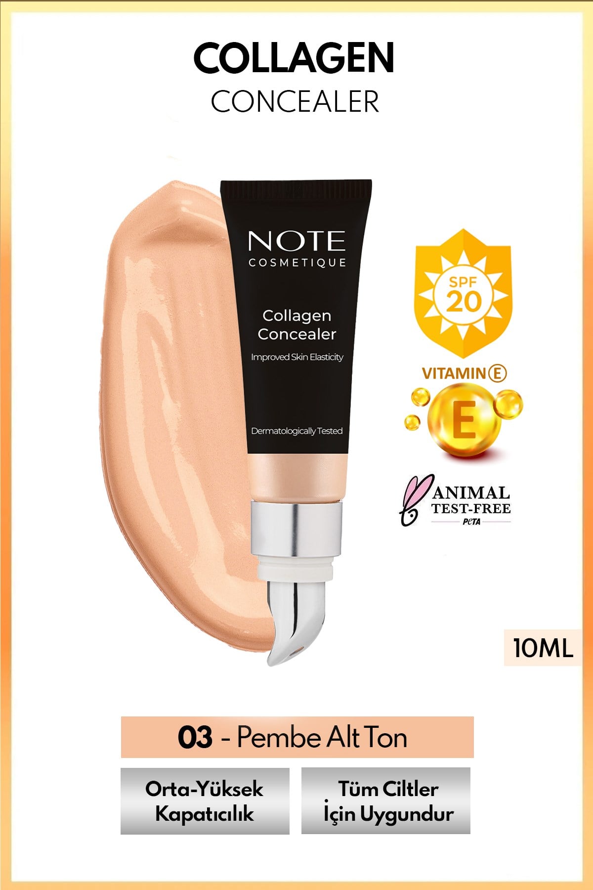 Collagen Concealer Kolajen İçerikli SPF 20 Göz Alti Kapaticisi 03