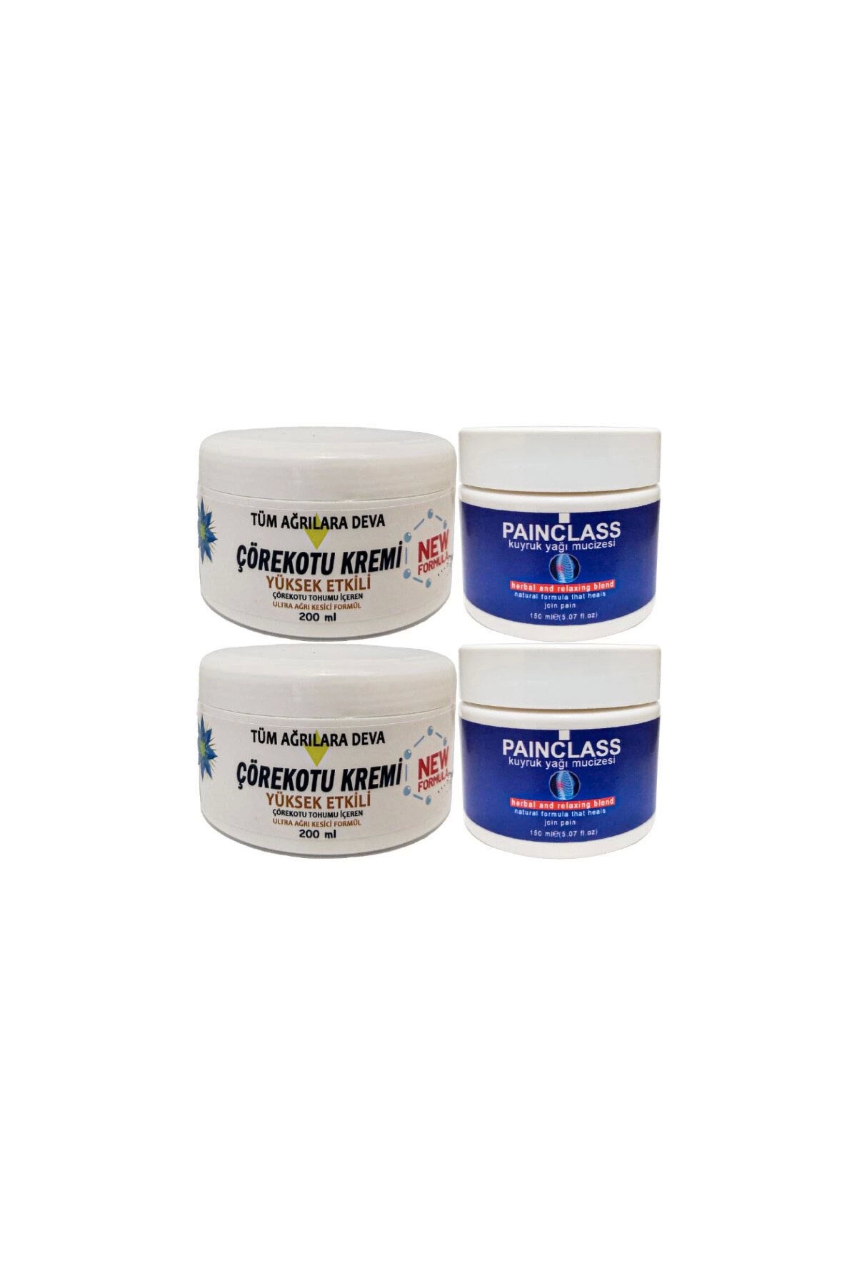 Çörek Otu Kremi XL Boy  2x200 ml+PainClass Kuyruk Yağı Kremi 2x150 ml