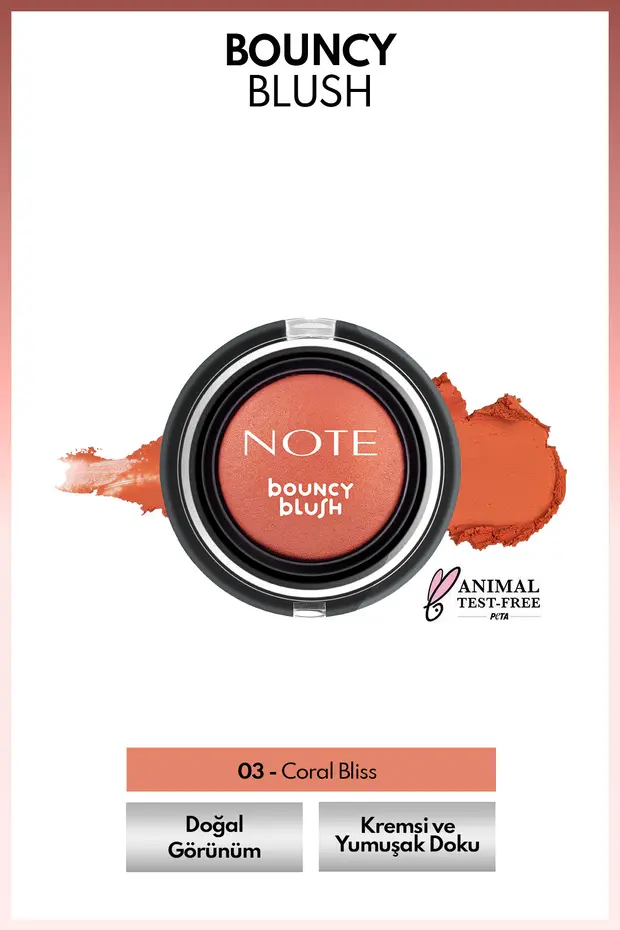 Cosmetics Bouncy Blush Yumuşak Kremsi Allık - 03 Coral Bliss