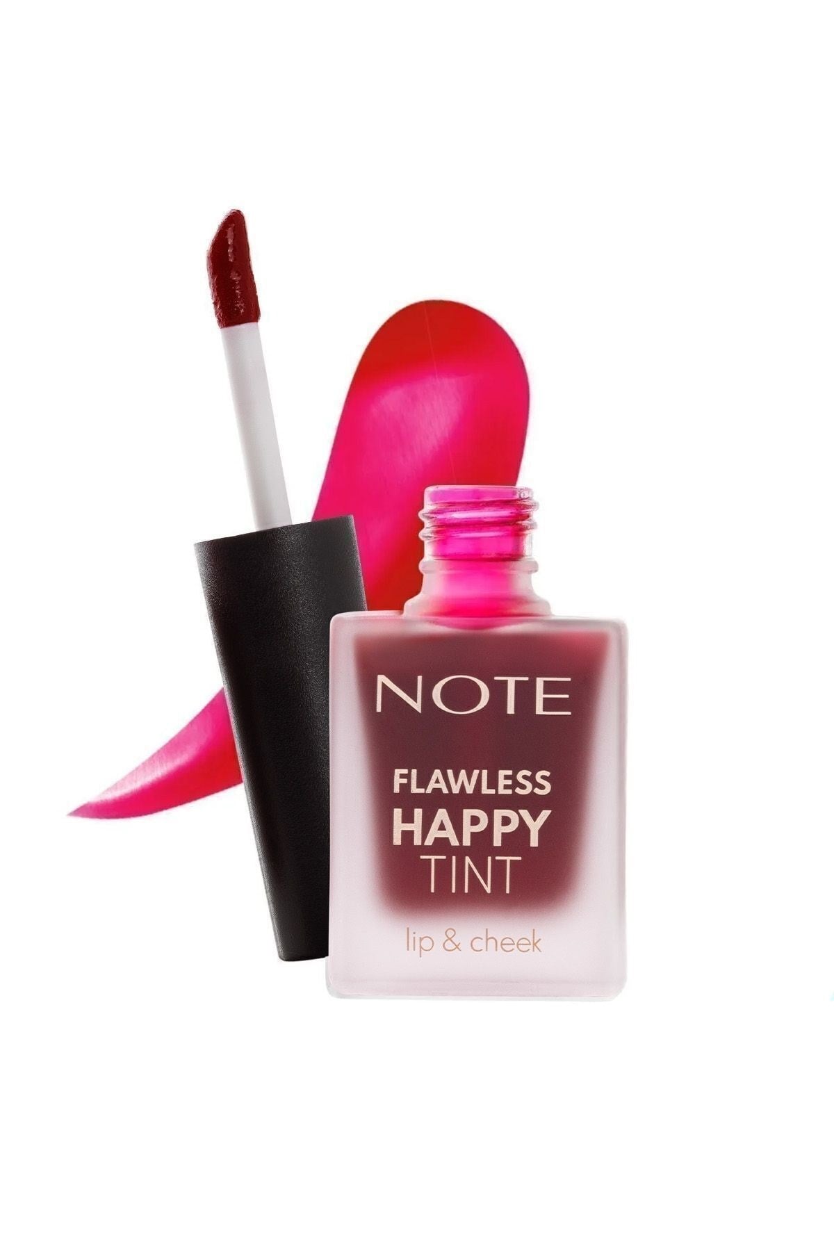 Cosmetics Flawless Happy Tint Lip & Cheek Dudak Ve Yanak Renklendirici Likit Allık - 02 Wild Cherry - Mor