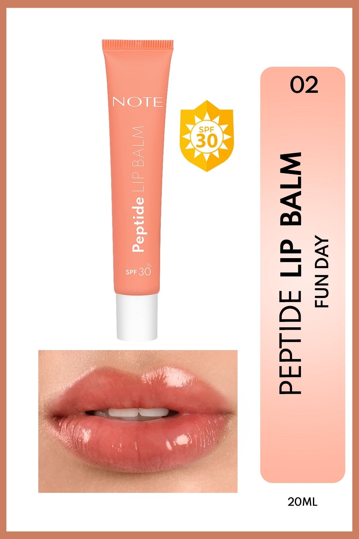 Cosmetics Peptide Lip Balm SPF 30 Nemlendirici Ve Parlatıcı Renkli Dudak Balmı - 01 Salted Caramel