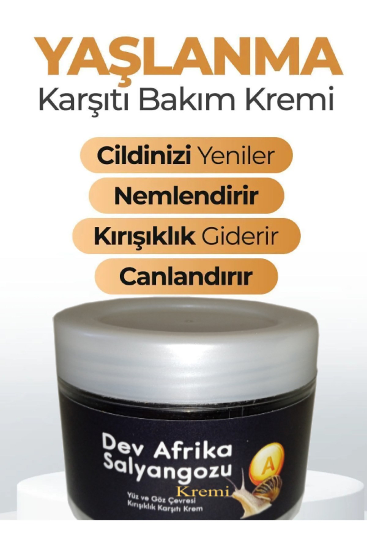 Das Kırşıklıklara Karşıt Dev Arfrika Salyangozu Cilt Masaj Bakım Kremi 100 ml 2 Adet