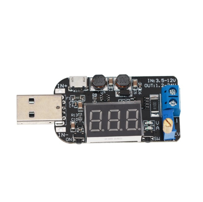 DC-DC USB Voltaj Regülatörü - 5V / 3.3V-24V Buck Boost