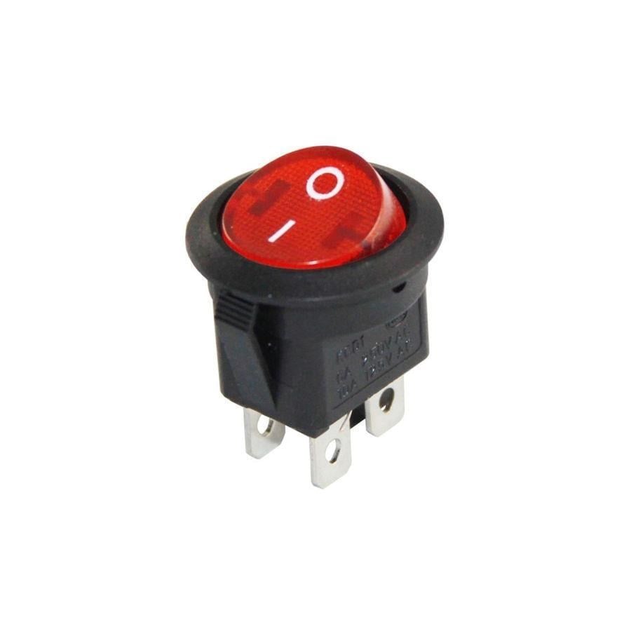 DC131 Işıklı ON/OFF Anahtar Yuvarlak 20mm 4 Pin