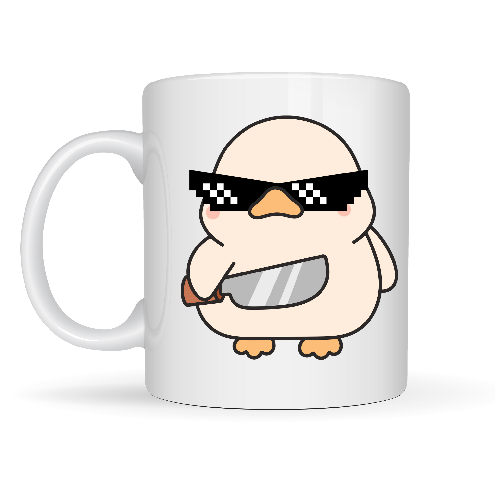 “Deal With It” Havalı Ördek Tasarımlı Porselen Kupa MODEL 80 – Eğlenceli, Mizahi & Hediyelik Kahve Kupası
