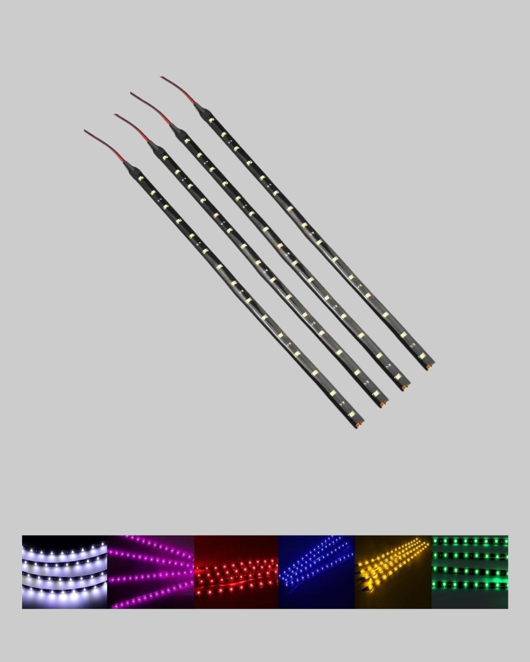 Dekoratif RGB LED Işık Çubuğu Seti 10 Adet Çubuk Kayan Yıldız Efektli