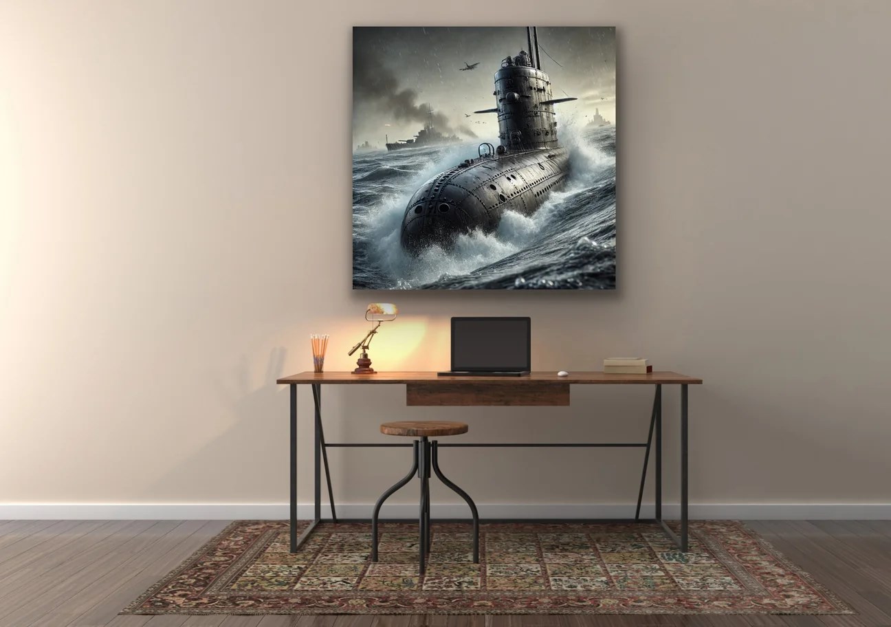 Denizaltı Kanvas Tablo 90x90cm