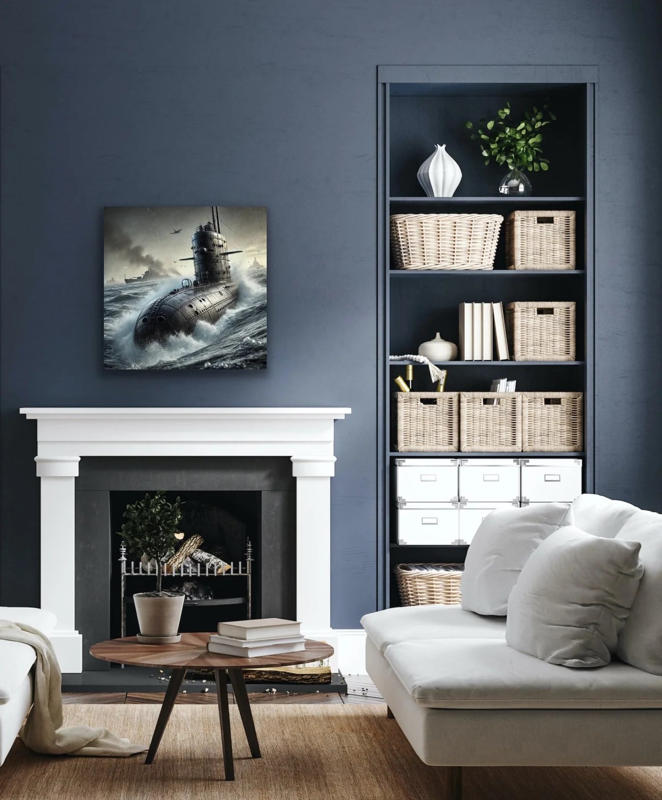 Denizaltı Kanvas Tablo 90x90cm