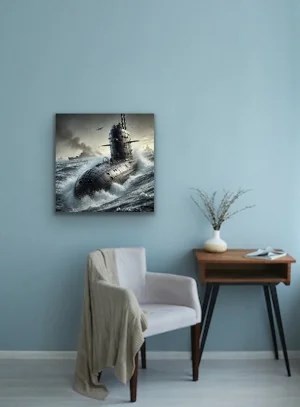 Denizaltı Kanvas Tablo 90x90cm