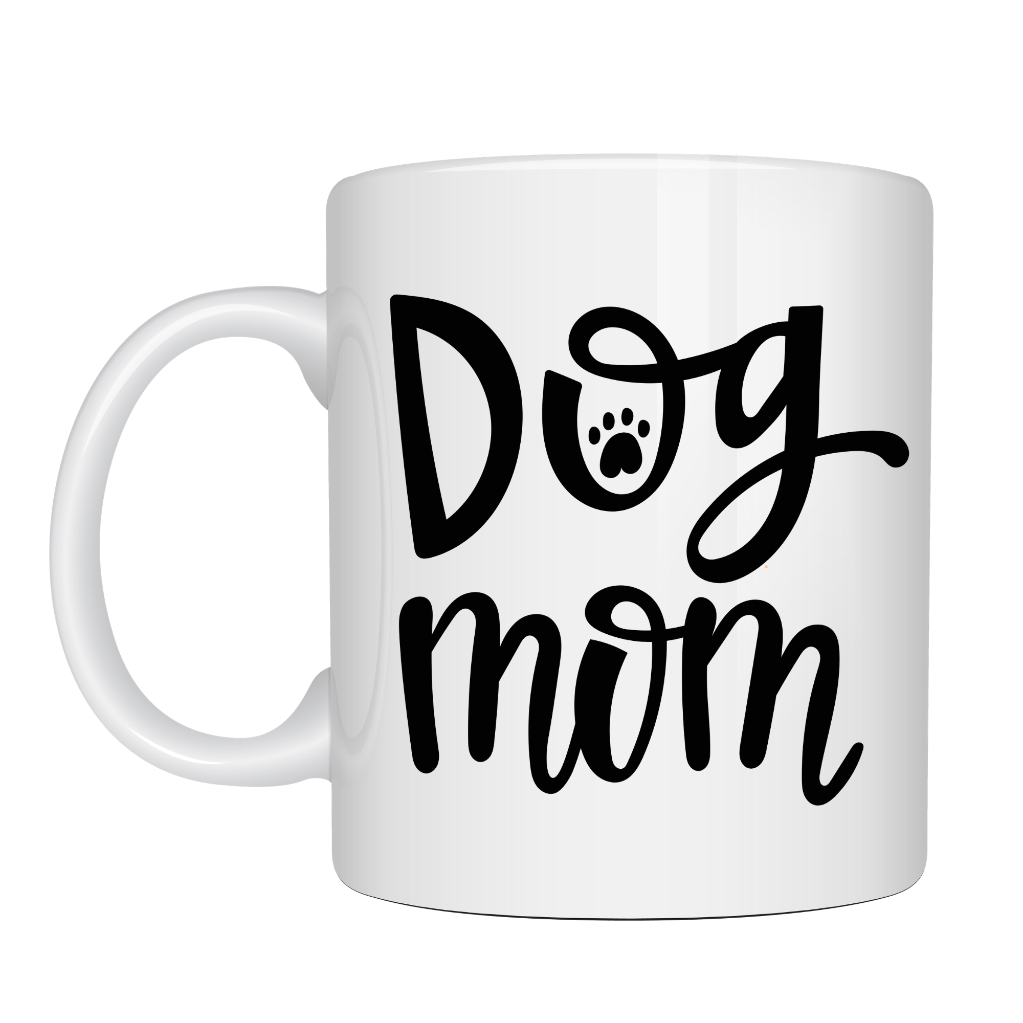 Dog Mom Yazılı Porselen Kupa MODEL 180 – Köpek Severlere Özel Tasarım Kahve Kupası – Sevimli Pati Desenli Hediye Kupa