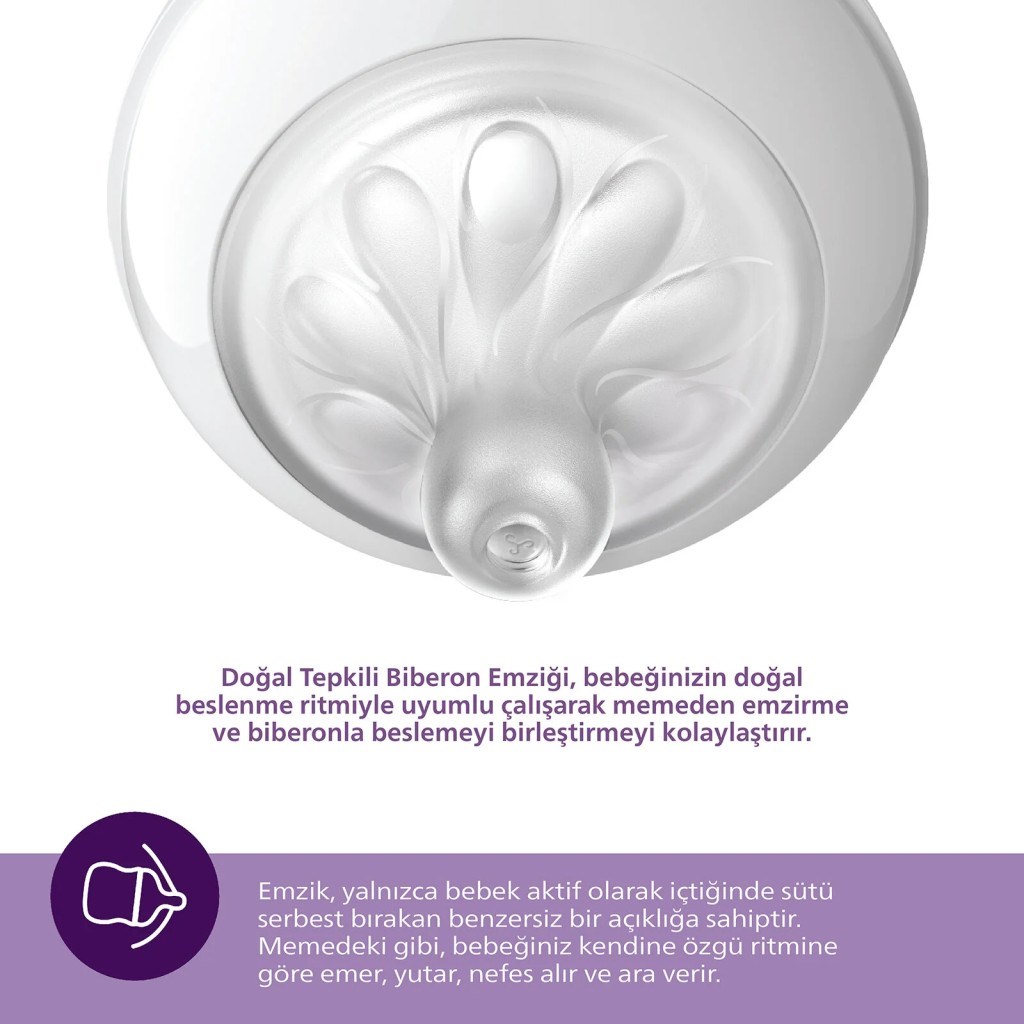 Doğal Tepkili Natural Response 2'Li Biberon Emziği No:6 6+ Ay