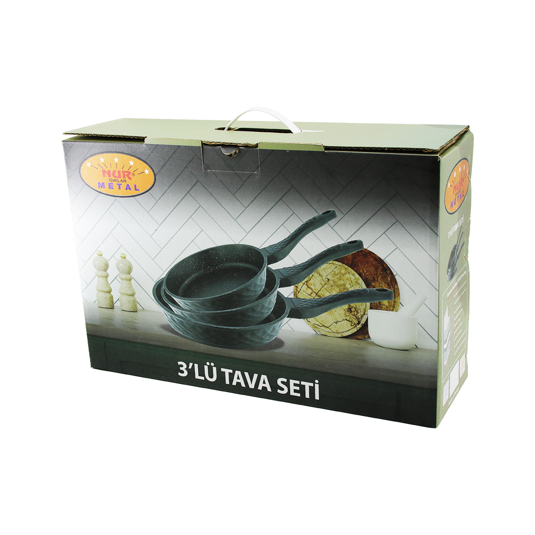 Döküm Tava Seti 3lü (20-24-28 cm)