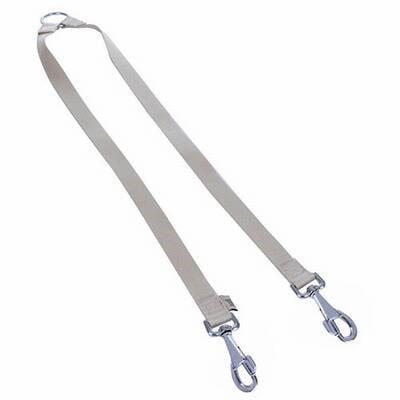Dokuma Emniyet Kemerli İkili Köpek Gezdirme Tasma Aparatı Haki 2,5x70-70 Cm