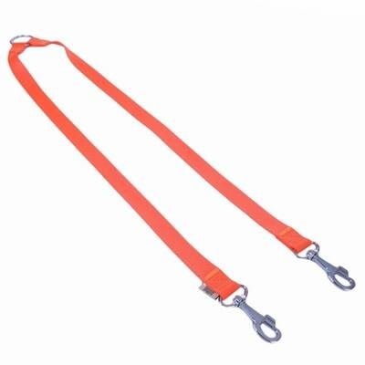 Dokuma İkili Köpek Gezdirme Aparatı Turuncu 2,5x70-60 Cm