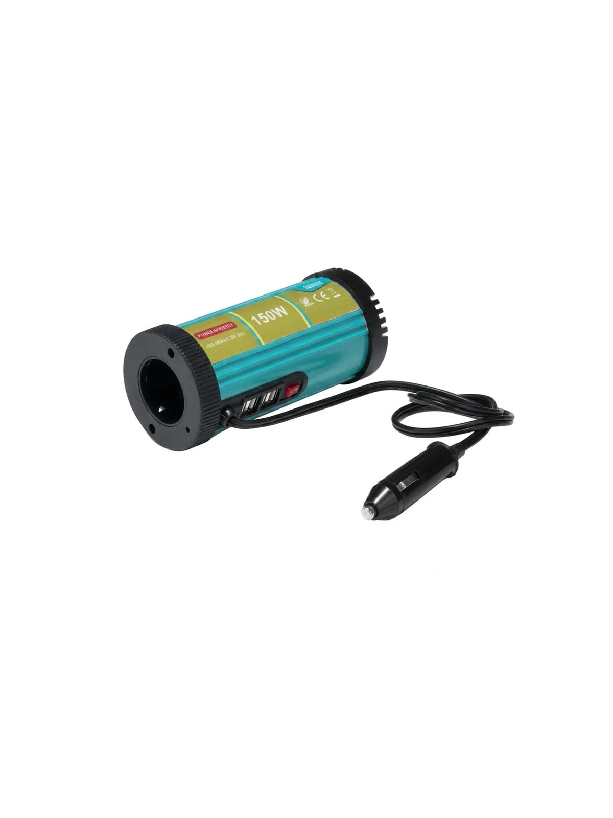 Dönüştürücü İnverter 4 Girişli Çakmaklı USBli 150 Watt MES 7158