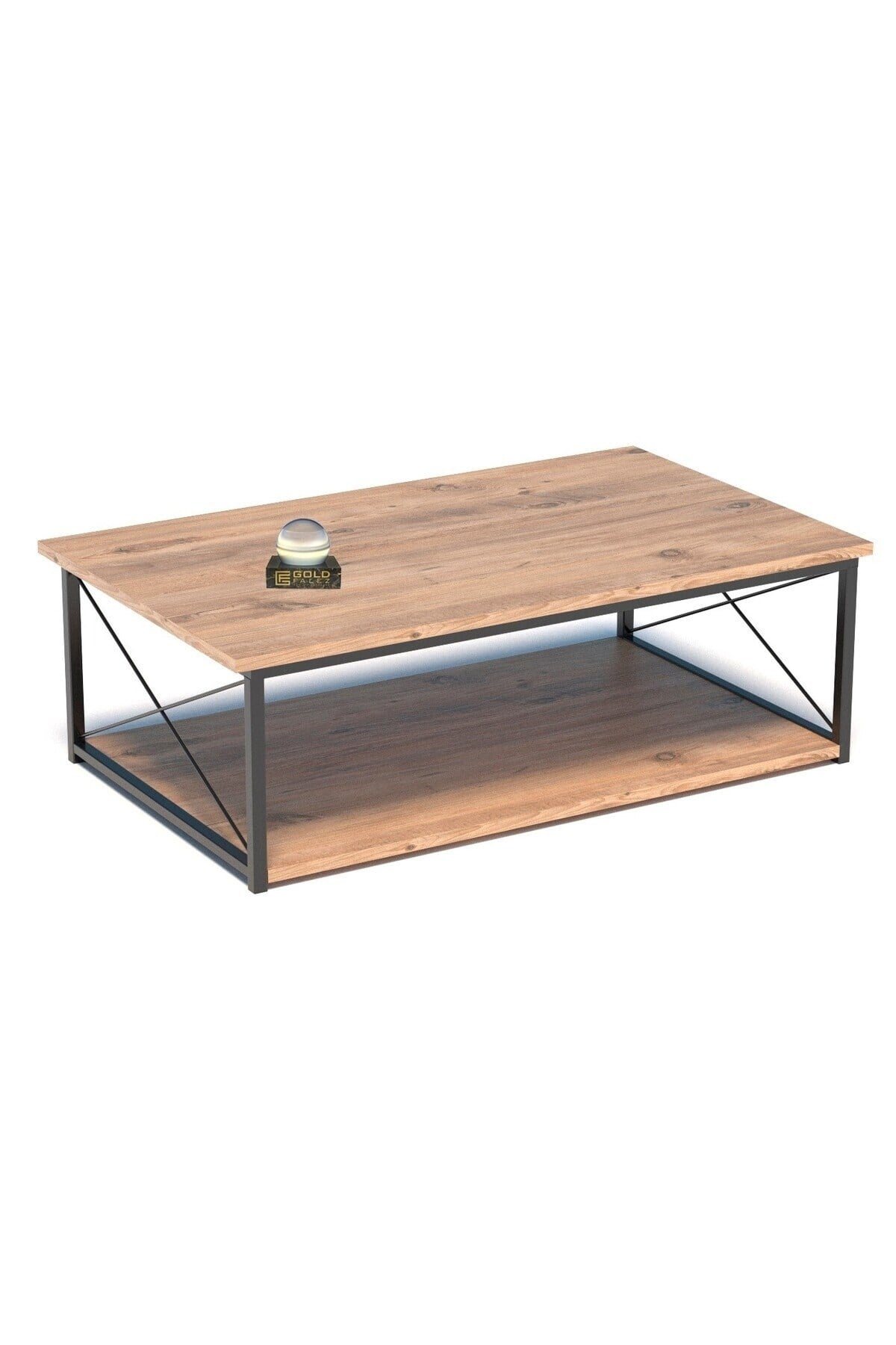 Double Orta Sehpa Ceviz 90x50 cm