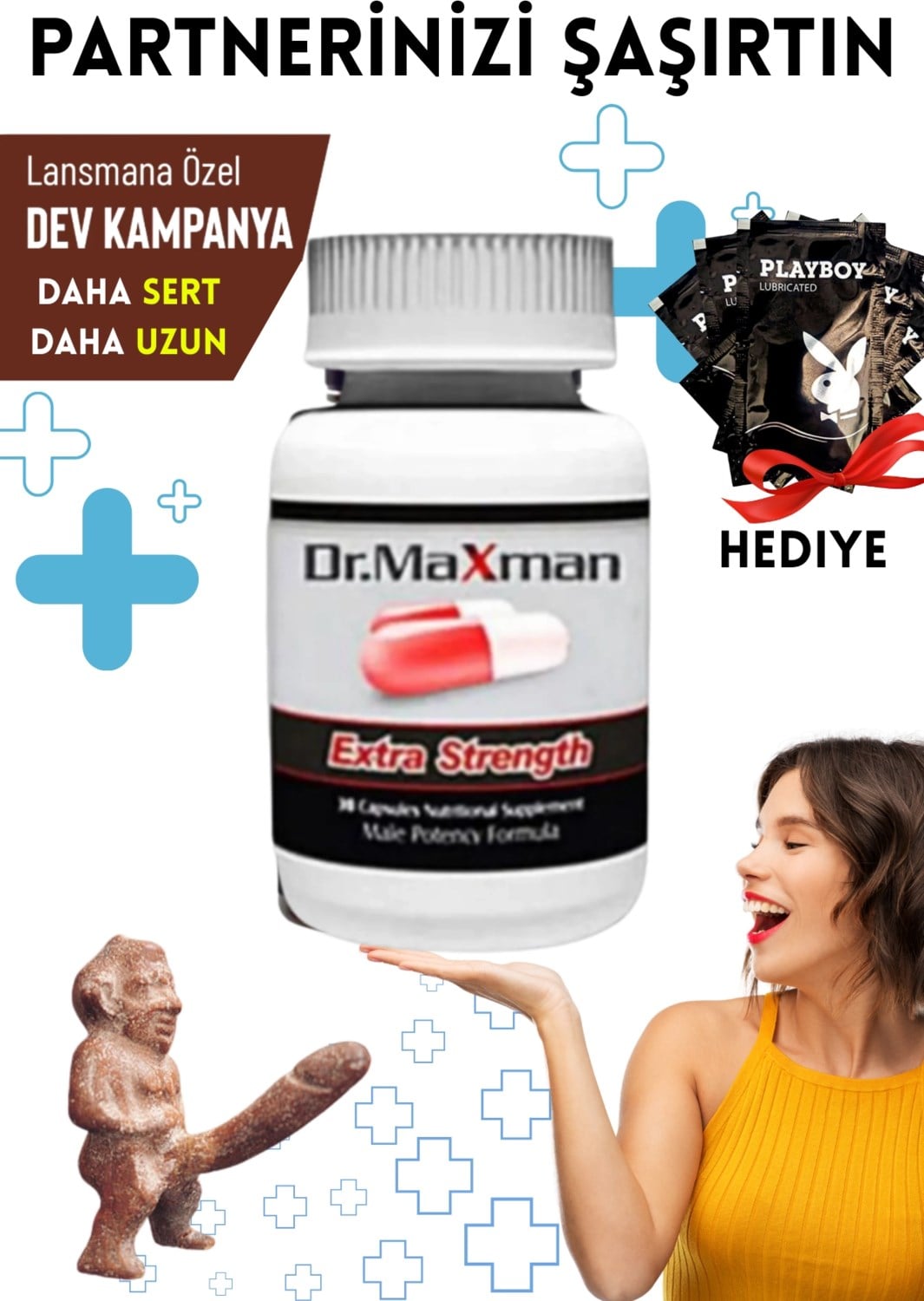 Dr.maxman Sertleştiricili Geciktiricili Büyütücülü Etkili Erkek Performans Arttırıcılı Set