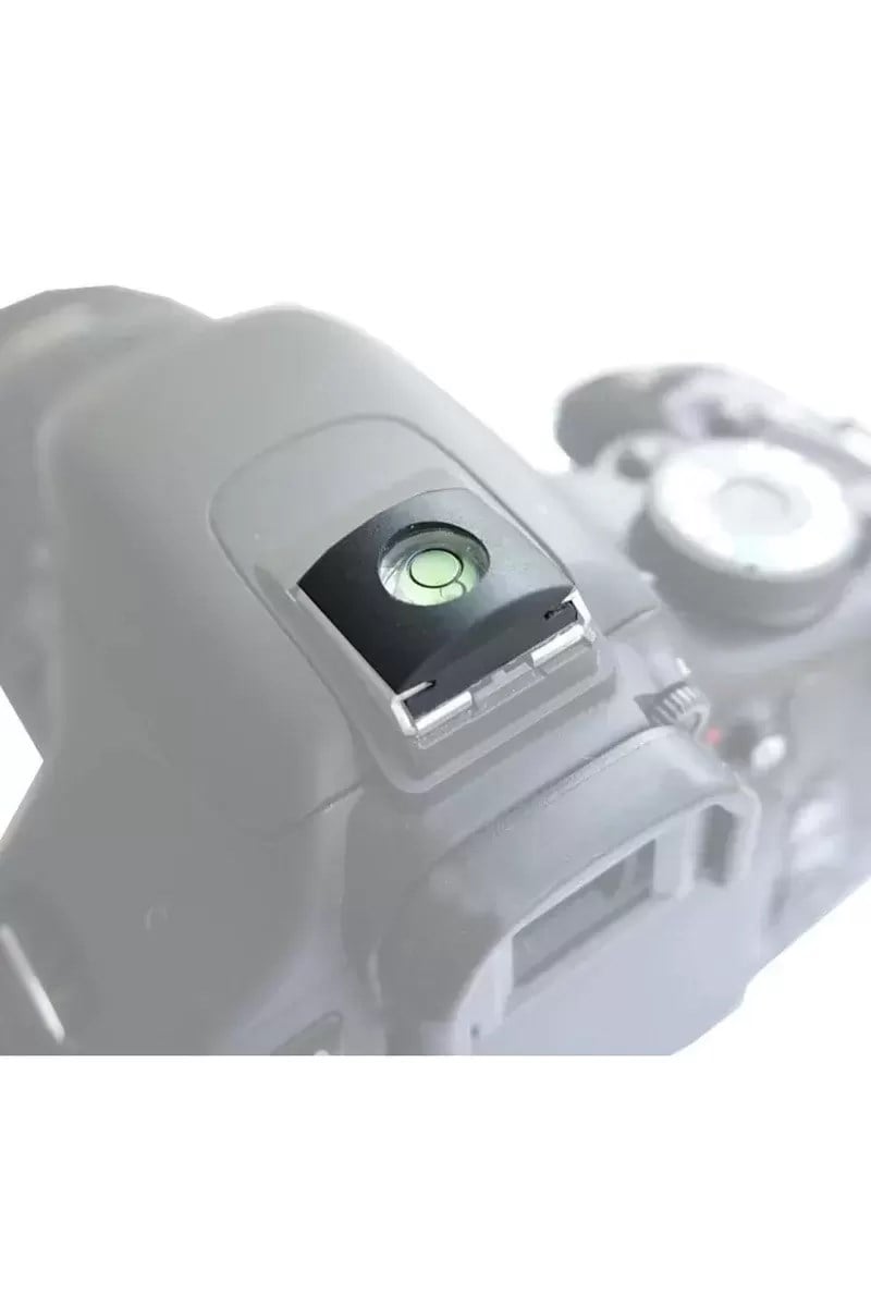 DSLR ve SLR İçin Su Terazili Hot Shoe Flaş Kızağı Kapağı