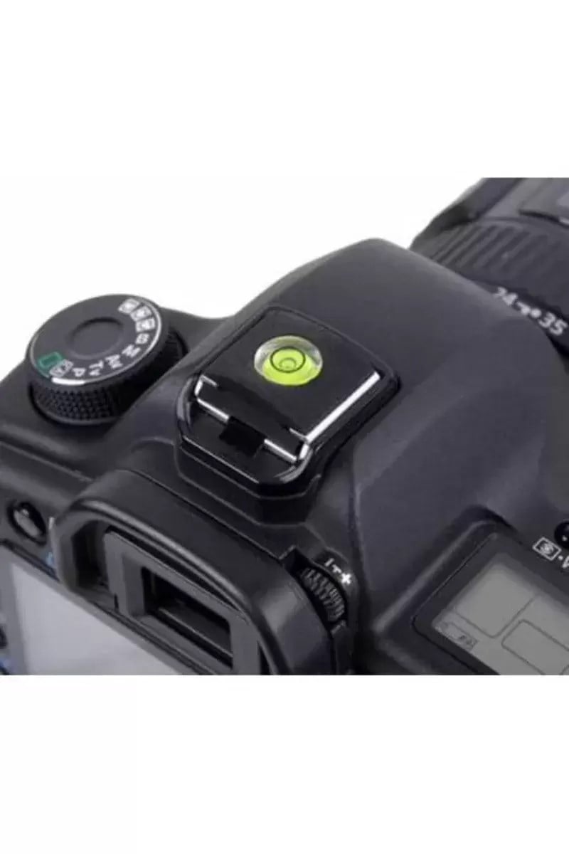 DSLR ve SLR İçin Su Terazili Hot Shoe Flaş Kızağı Kapağı