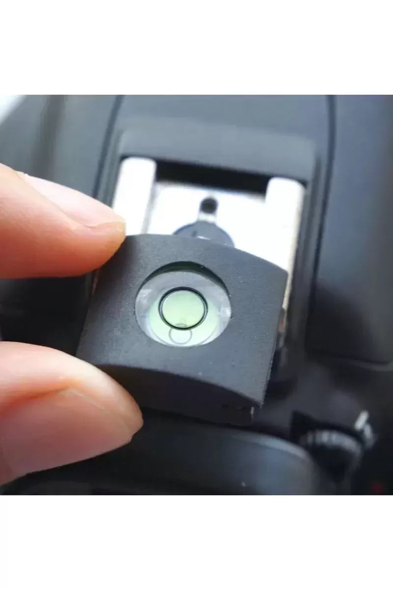 DSLR ve SLR İçin Su Terazili Hot Shoe Flaş Kızağı Kapağı