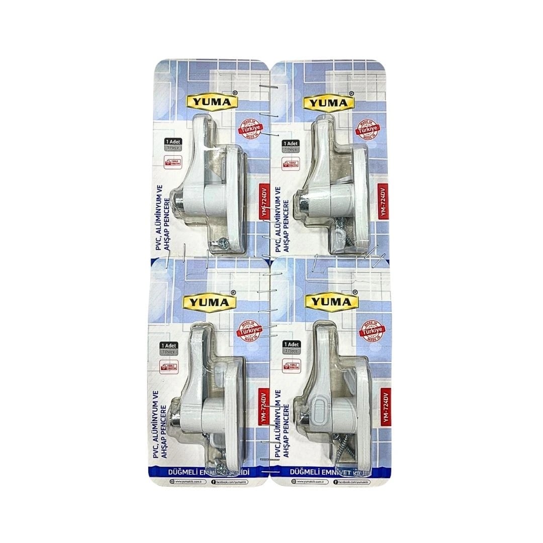 Düğmeli PVC Metal Emniyet Kilidi Vakumlu