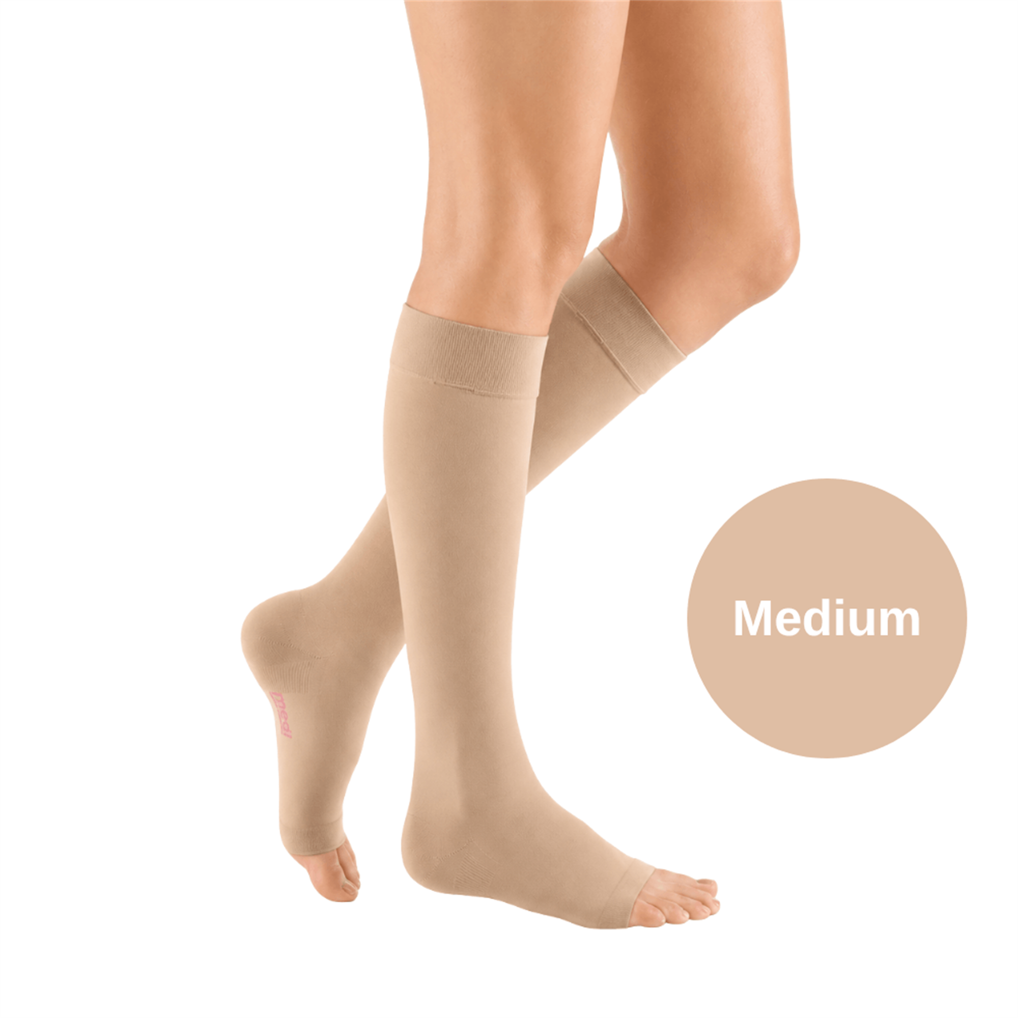 Duomed Dizaltı Varis Çorabı - CCL2 - Burnu Açık - Bej - Medium