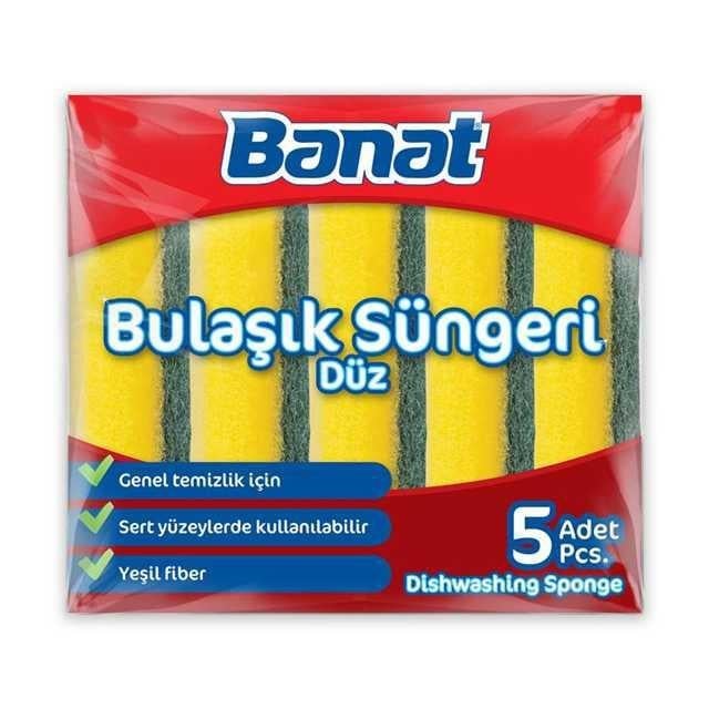 Düz Bulaşık Süngeri 5li