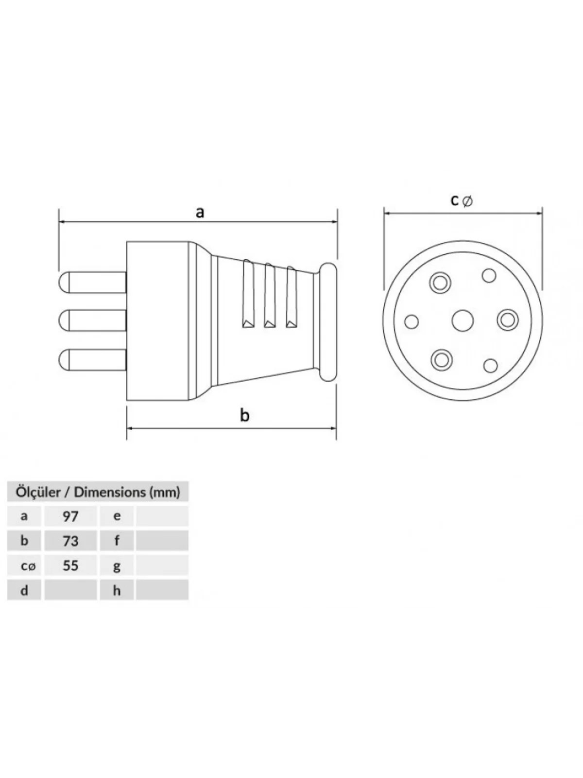 Düz Fiş BK1-2504-4012 3X25A