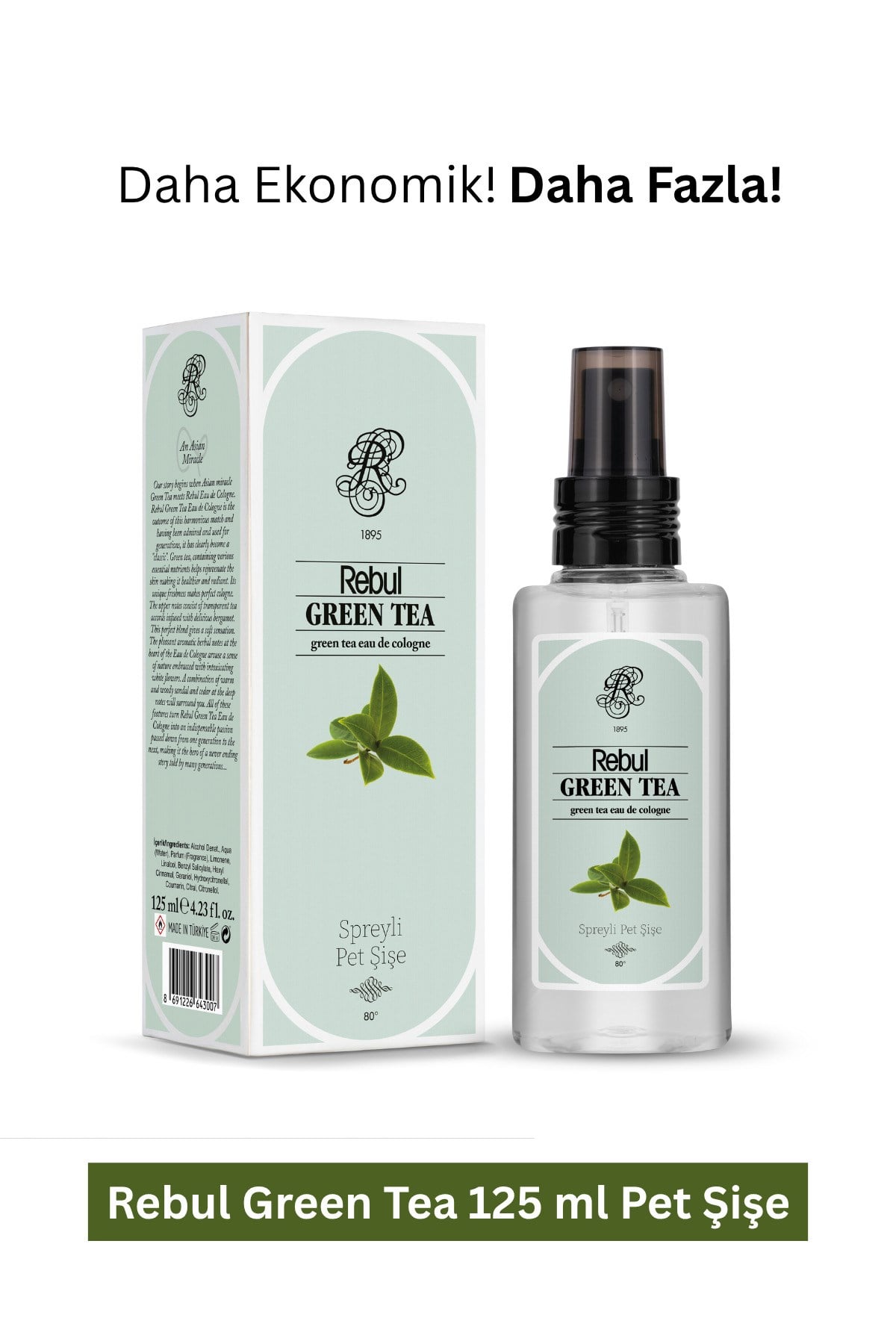 Eau De Kolonya & Green Tea Kolonya Bir Asya Mucizesi 125ML