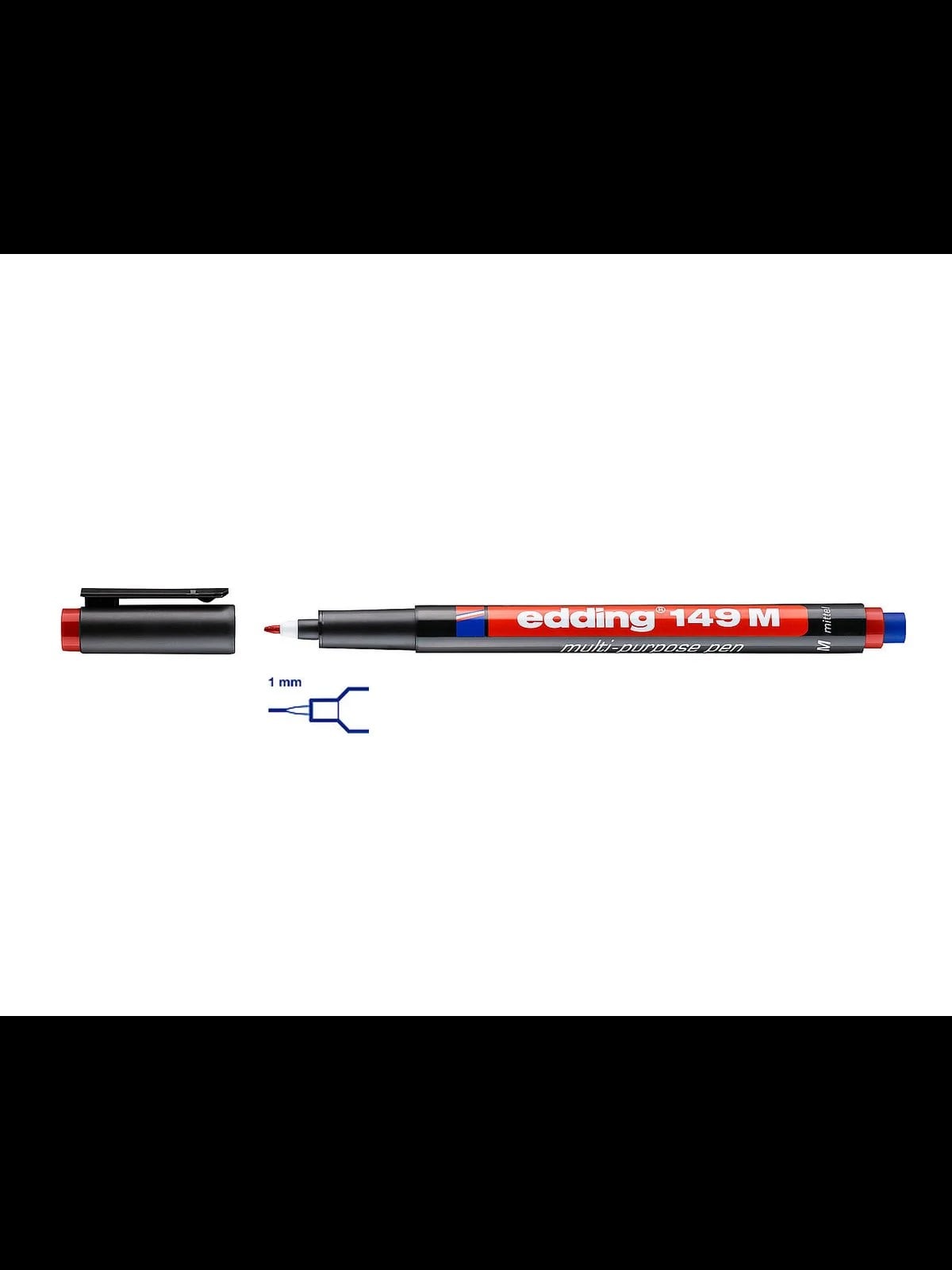 EDDİNG 149M ASETAT KALEMİ KIRMIZI