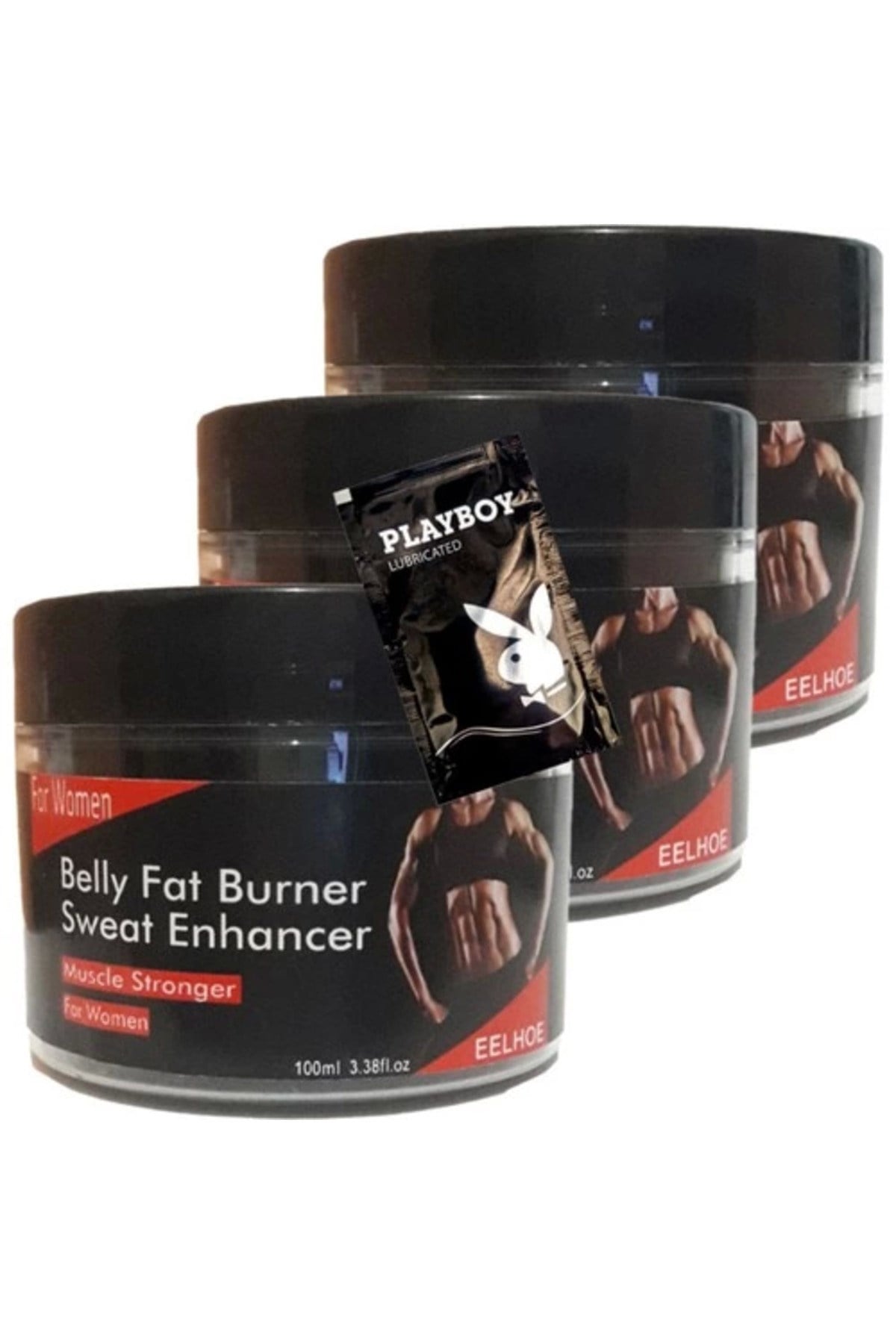 Eelhoe Belly Fat 3 Adet Burner Sweat Enhancer Kadınlara Özel Kremi + 1 Hediye Jel