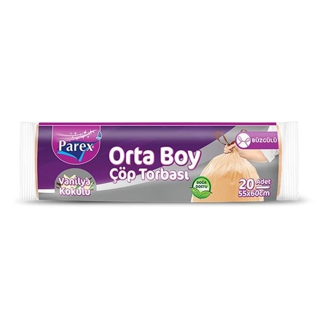 Ekonomik Büzgülü Vanılya Çöp torbası Orta 15