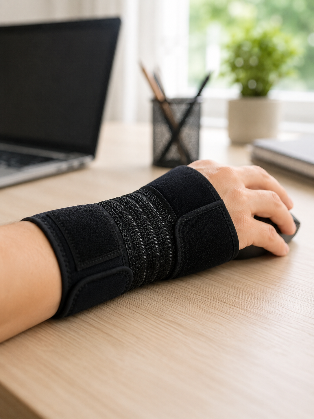 El Bilekliği Avuç İçi Metal Destekli Uzun Ayarlanabilir Bilek Koruyucu