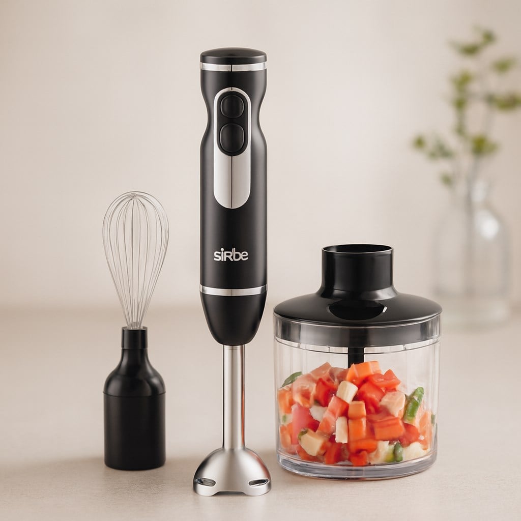 El Blender Seti 700 ml Paslanmaz Çelik Bıçak 2 Hız
