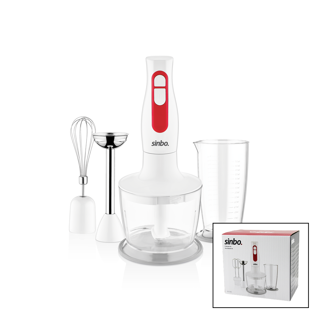 El Blender Seti (Doğrayıcı, Mixer, Blender) - 2 Kademe, 600ml Hazne, 700ml Ölçü Kabı
