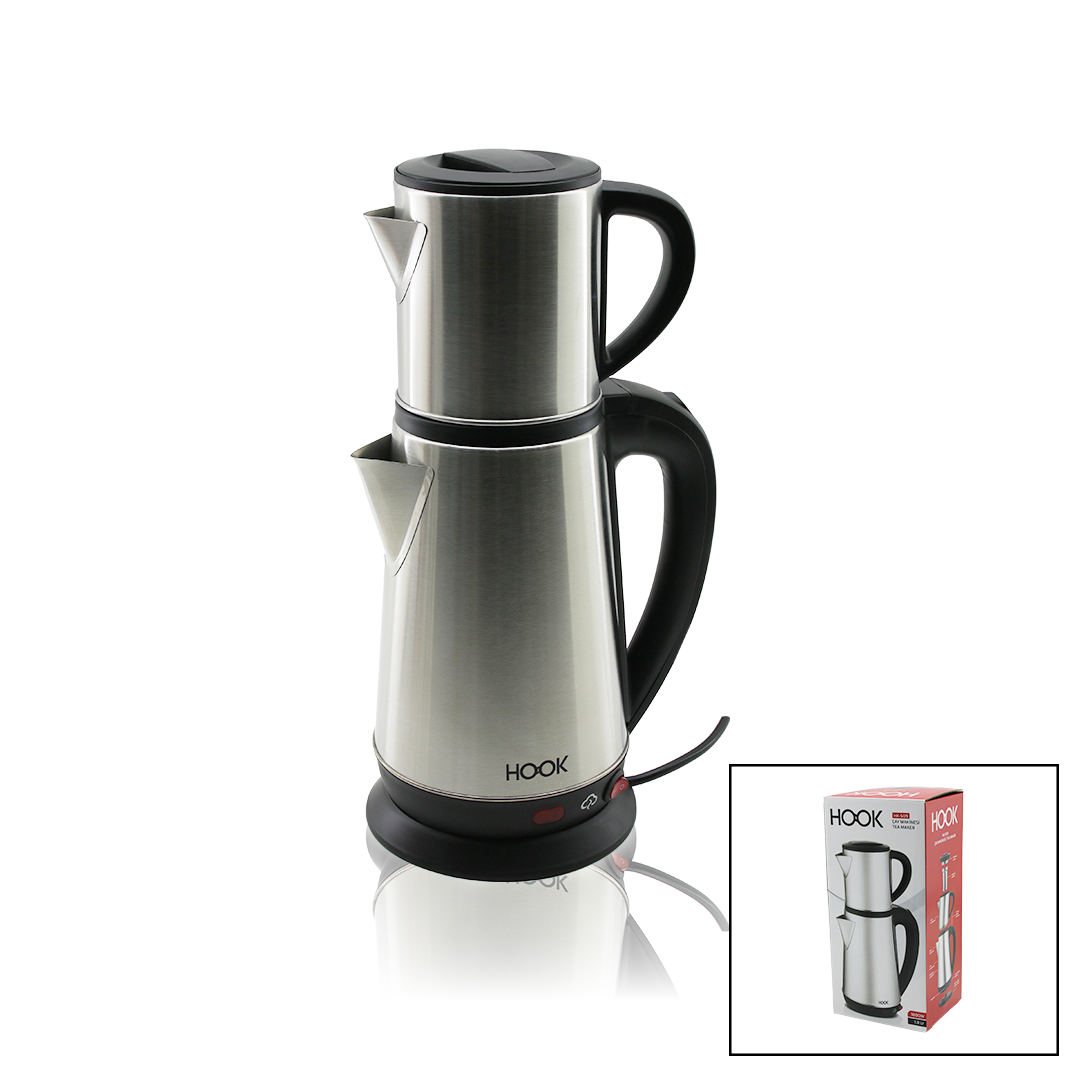 Elektrikli Çay Makinesi 1.8L Su Isıtıcı + 0.8L Demlik 1800W