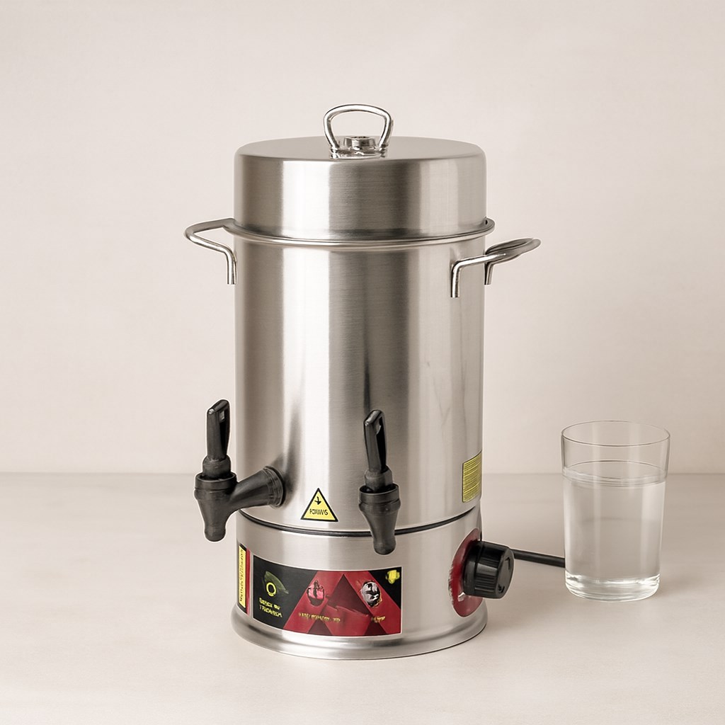 Elektrikli Çay Otomatı 4L Çift Musluk 1000W (40 Bardak)