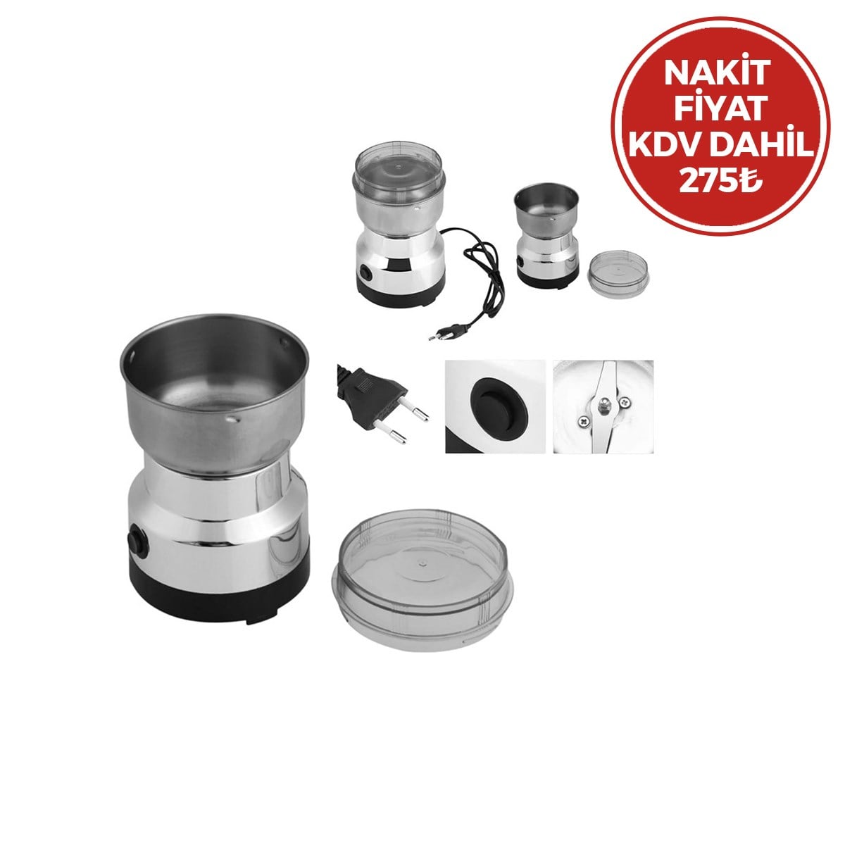 Elektrikli Çelik Öğütücü 200W 50g