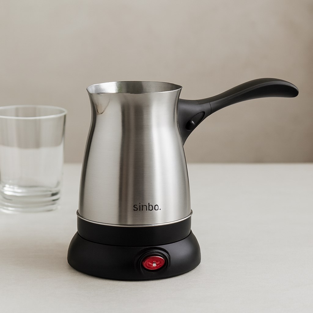 Elektrikli Cezve Türk Kahvesi 500 ml 6 Fincan Çelik
