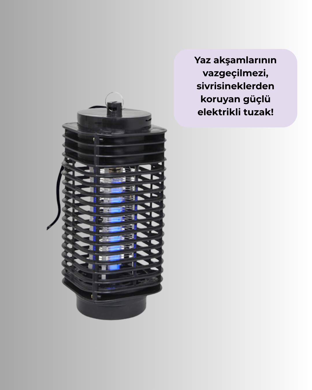 Elektrikli UV Işıklı Sivrisinek ve Böcek Öldürücü – Sessiz ve Güvenli Tuzak