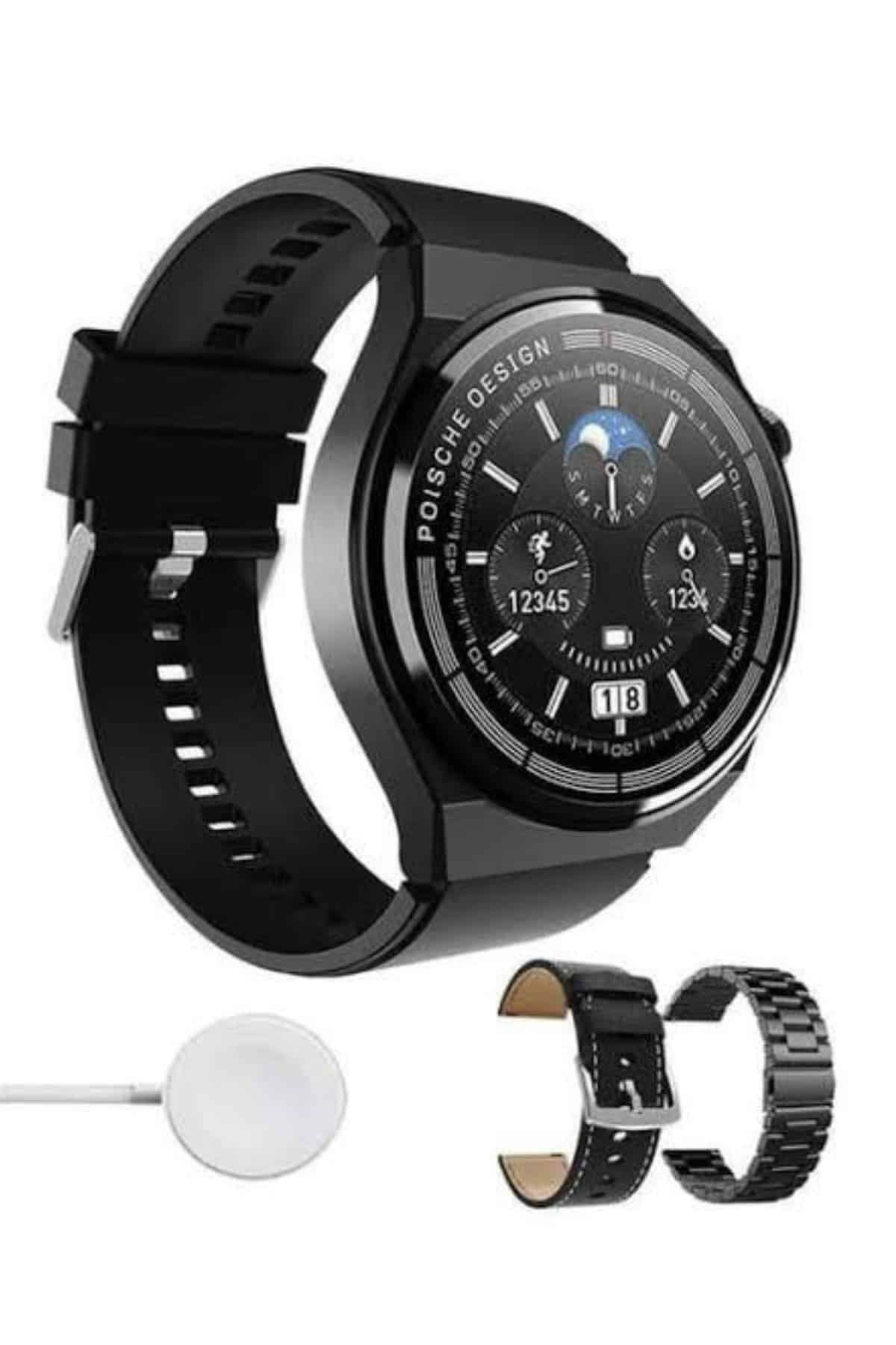 En Çok Tercih Edilen Akıllı Saat Amoled Ekran Nabız Sensörü GPS Uyumlu Adımsayar