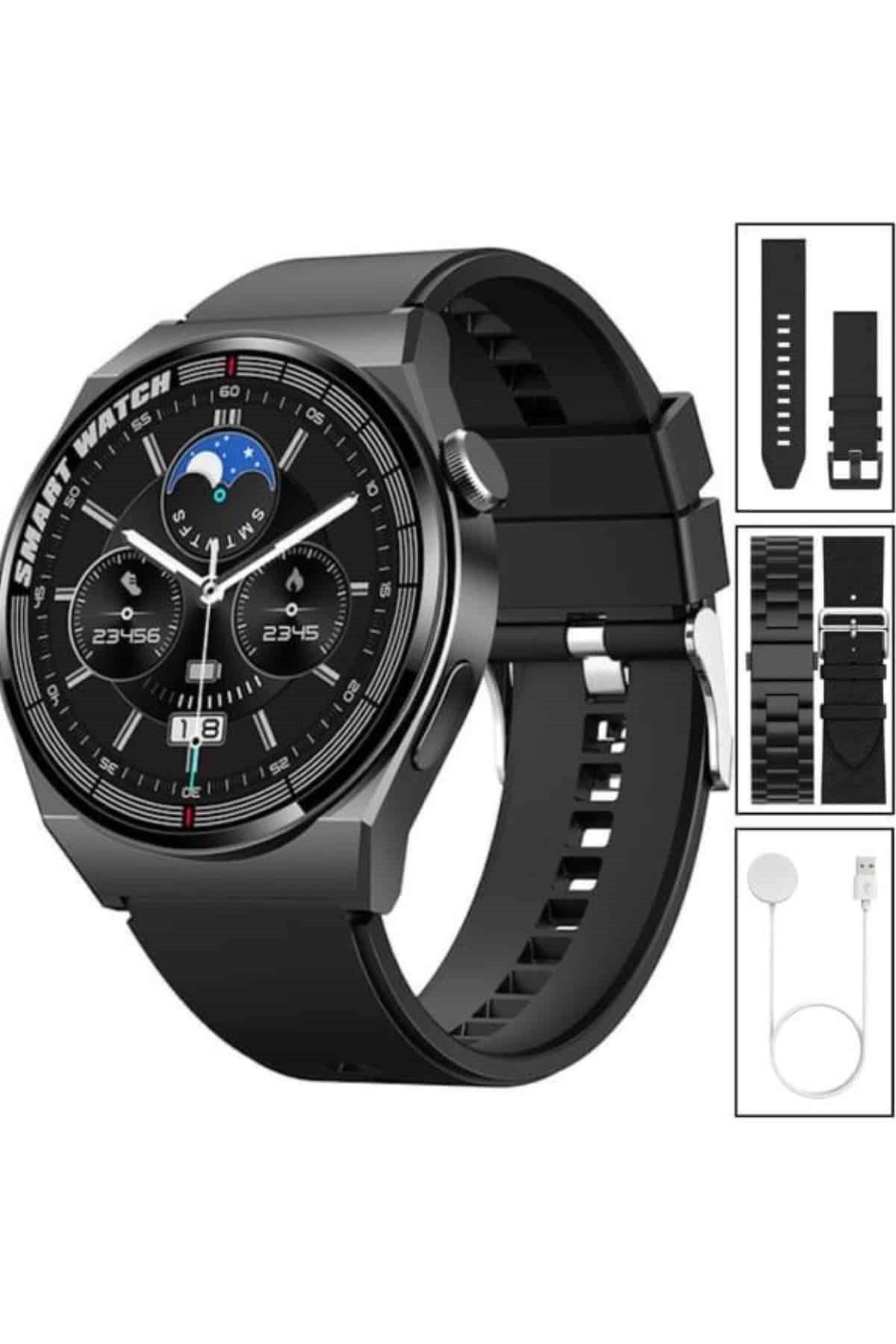 En Çok Tercih Edilen Akıllı Saat Amoled Ekran Nabız Sensörü GPS Uyumlu Adımsayar