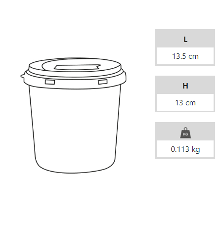 Enfekte Tıbbi Atık Kovası - 1.3 lt