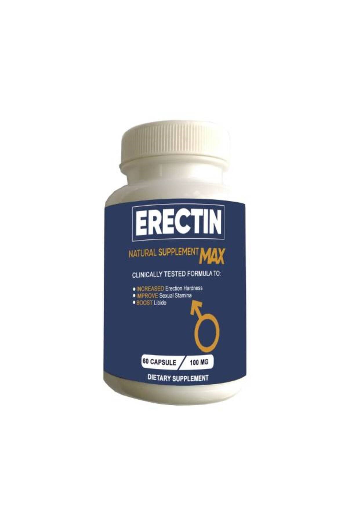 Erectin Max Erkeklere Özel Geliştirme 60'lı Destekleyici x 2 adet+Lustra Masaj Yağı ile 30 ml