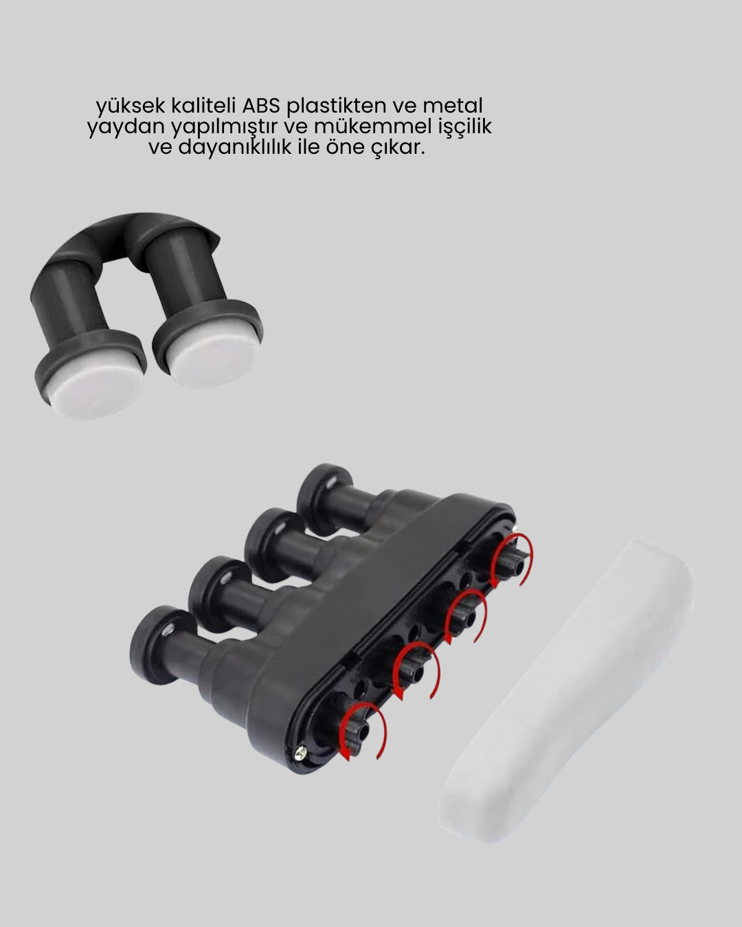 Ergonomik Parmak Egzersiz Aleti El ve Bilek Güçlendirici
